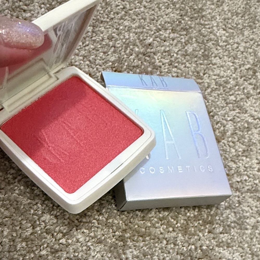 KAB Cosmetics Radiant Pink Blush swatched